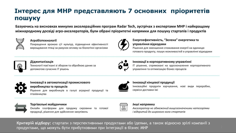 Інтерес для МНР представляють 7основних пріорітетів пошуку
